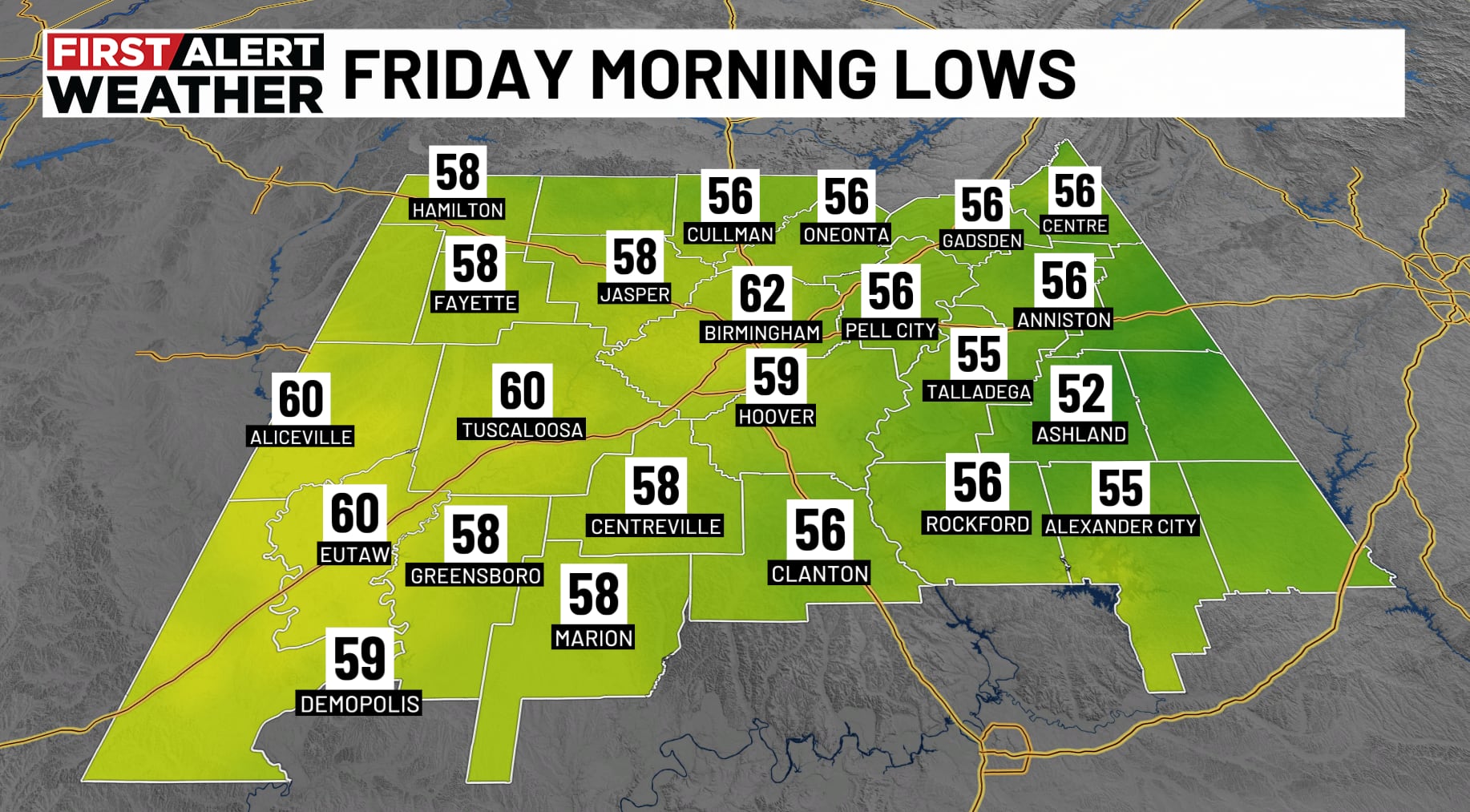 Birmingham Forecast Predicts Clearing Skies, Cooler Weekend Mornings, and Pleasant Afternoons