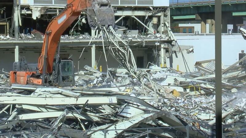 The Tuscaloosa News building is being torn down to make way for The Saban Center.