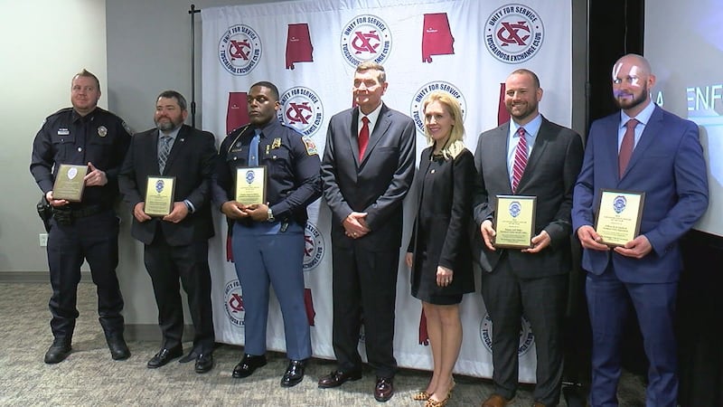 Law enforcement from across Tuscaloosa County were honored for their work.
