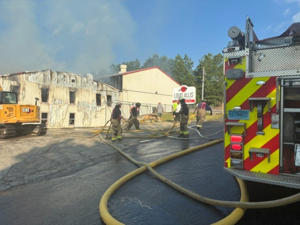 Firefighters at the scene