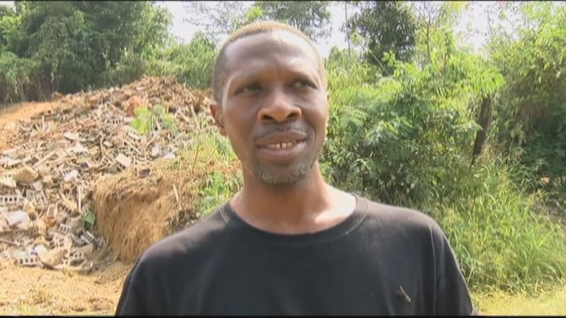 Earcy Tucker said he was leaving his damaged home in God's hands. Source: WBRC video