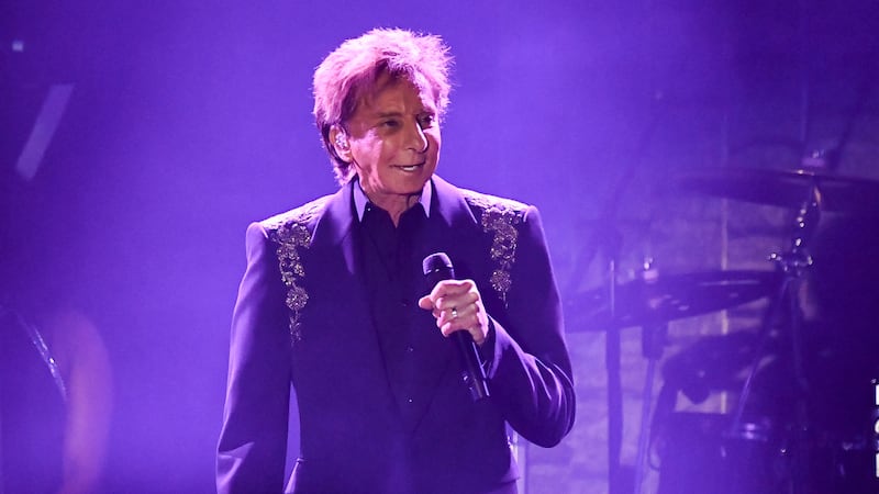 Barry Manilow performs during the Pre-Grammy Gala on Saturday, Feb. 1, 2025, at the Beverly...
