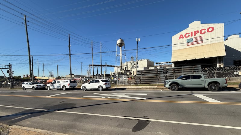 A fire at ACIPCO Wednesday morning sent two people to the hospital.