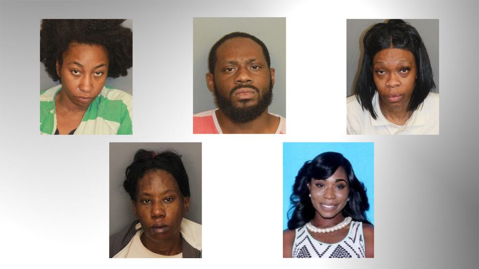 From left to right, top to bottom: Brianna Ross, Jack Thompson, Evita Thompson, Vernicia...