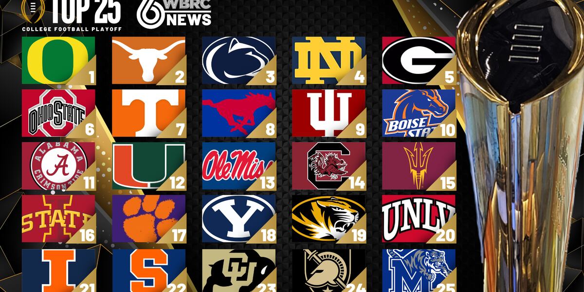 Cfp Ranking Ranking Top 25: Alabama cracks the top 12 in penultimate CFP rankings