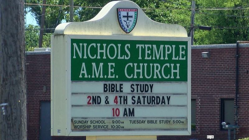 Nichols Temple AME Church. (Source: WBRC video)