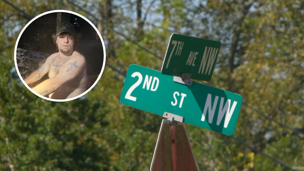 Dustin Patrick Tucker (circular image) was one of two suspects who allegedly broke into a home...