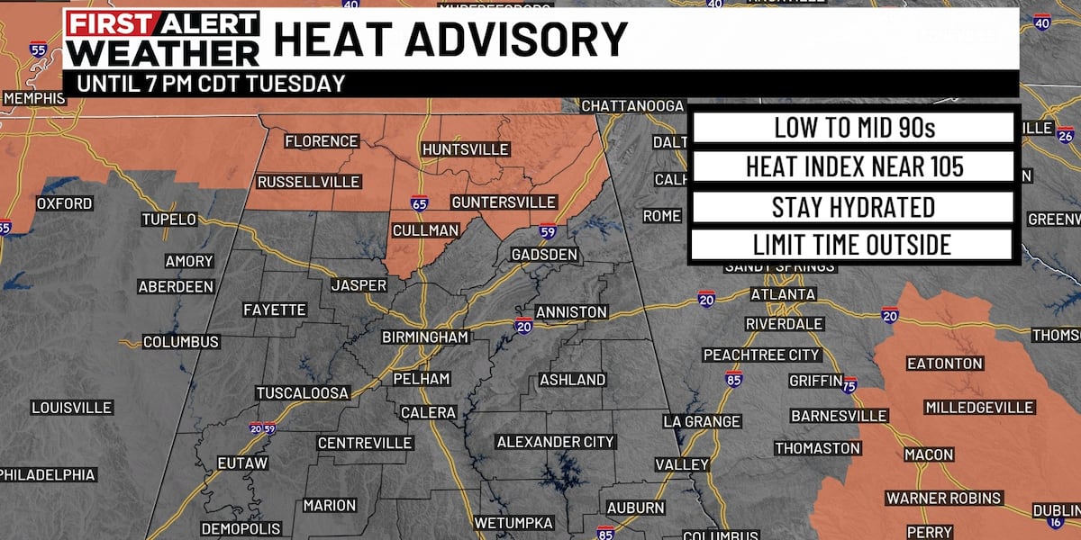 First Alert Weather: Hot, dry weather Sunday