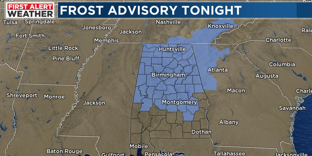 FIRST ALERT: First frost of the season possible for central Alabama ...