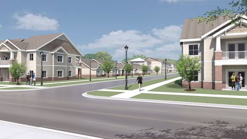 Plans for the redevelopment of the Larkway Gardens apartments. Source: WBRC video
