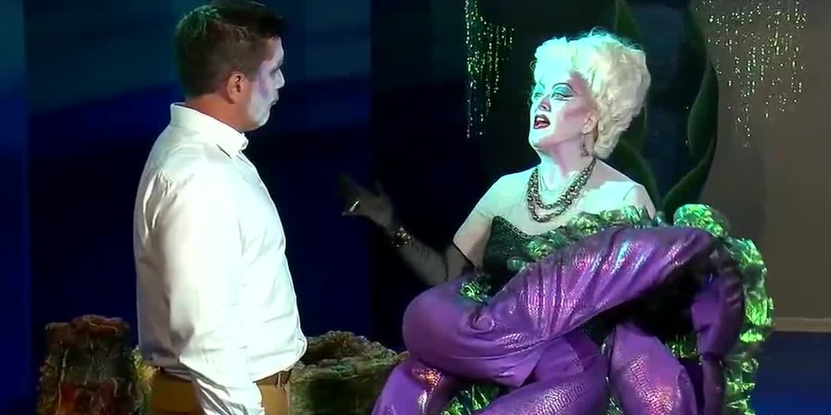 Transforming into Ursula for Red Mountain Theatre's performance of Disney: ‘The Little Mermaid'