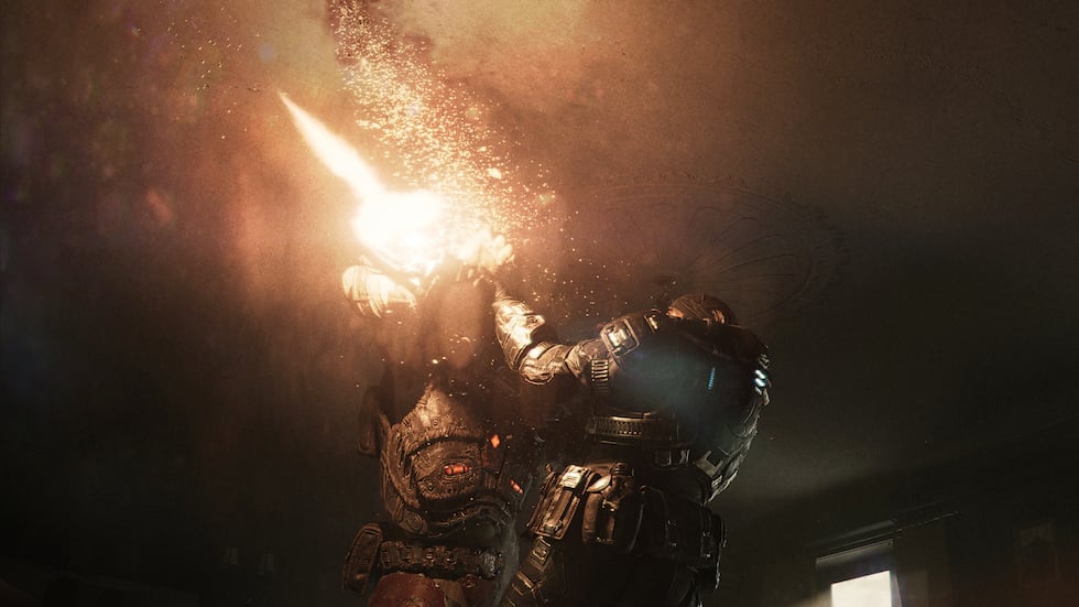 A screenshot from the upcoming game Gears of War: E-Day from The Coalition Studios.