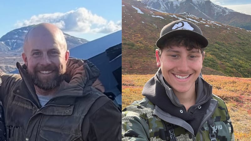 Pilot Cabot Pitts, 42, (left) and passenger Connor Helsel, 18, (right) died when their Piper...