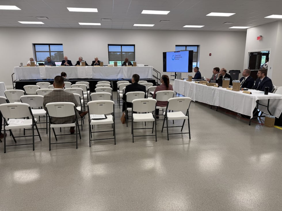 Central Alabama Water board meeting in Cleveland, AL on May 12, 2026.