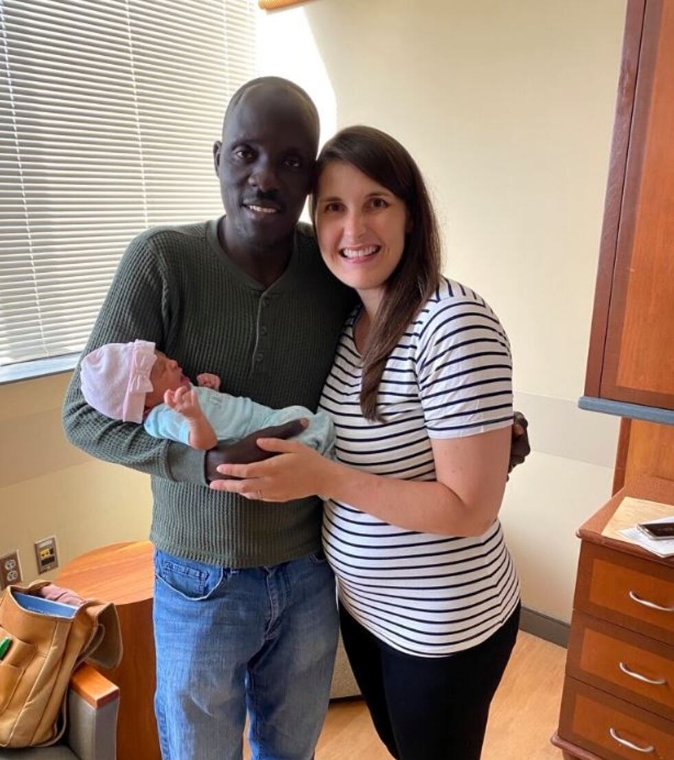 Olivia Amin-Bashier gave birth to her daughter Mina in late April. Her husband Allafi was the...