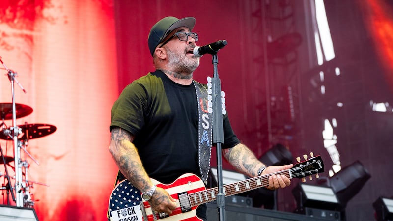 Aaron Lewis of Staind performs during the Louder Than Life music festival on Sunday, Sept. 29,...