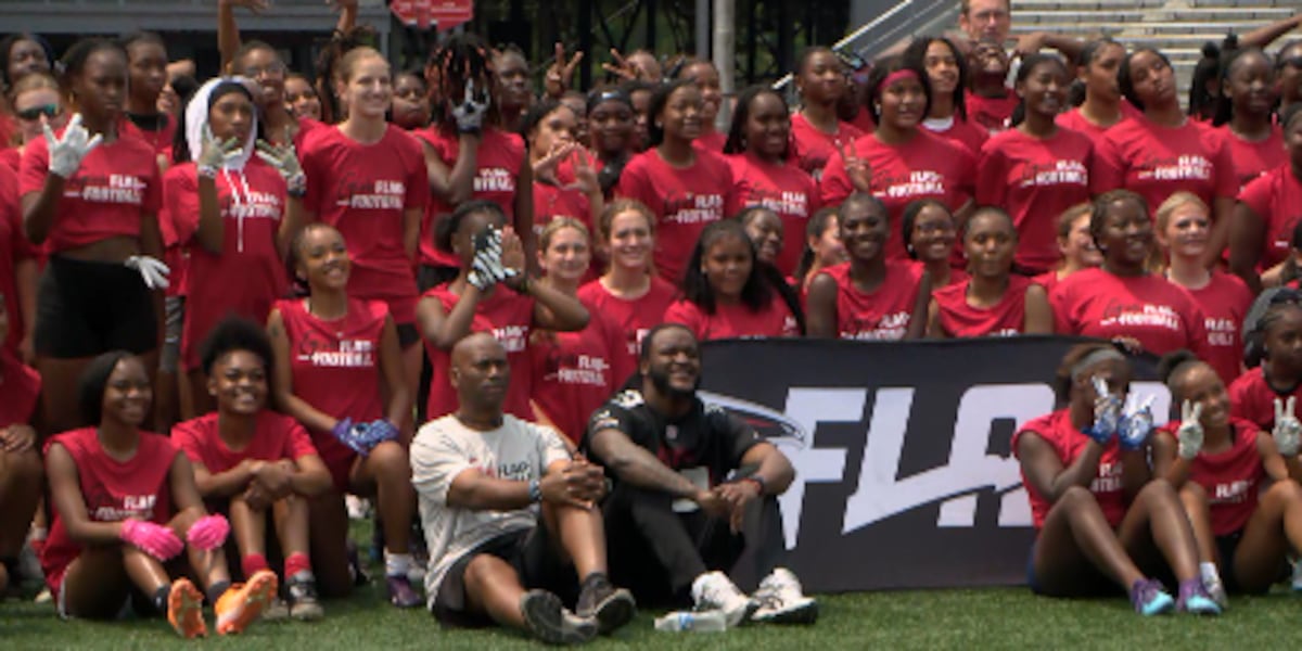 Atlanta Falcons hold free flag football camp at Legion Field
