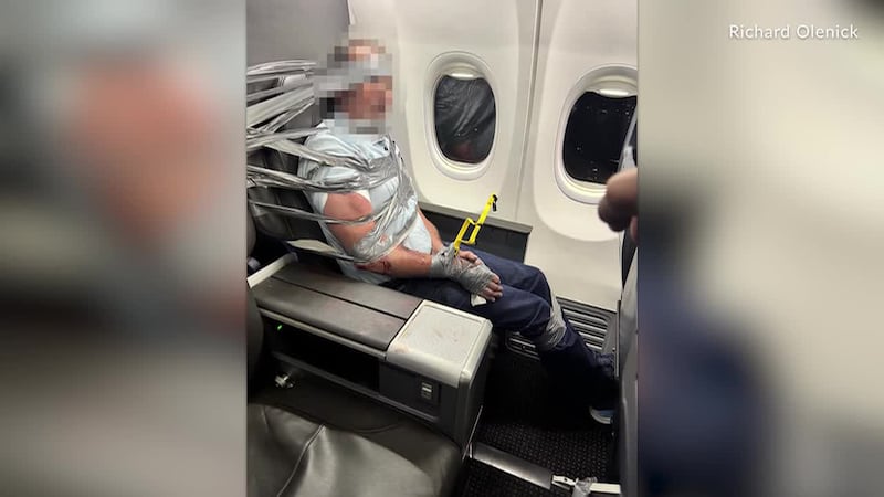 A man was arrested for alleged unruly behavior on an American Airlines flight