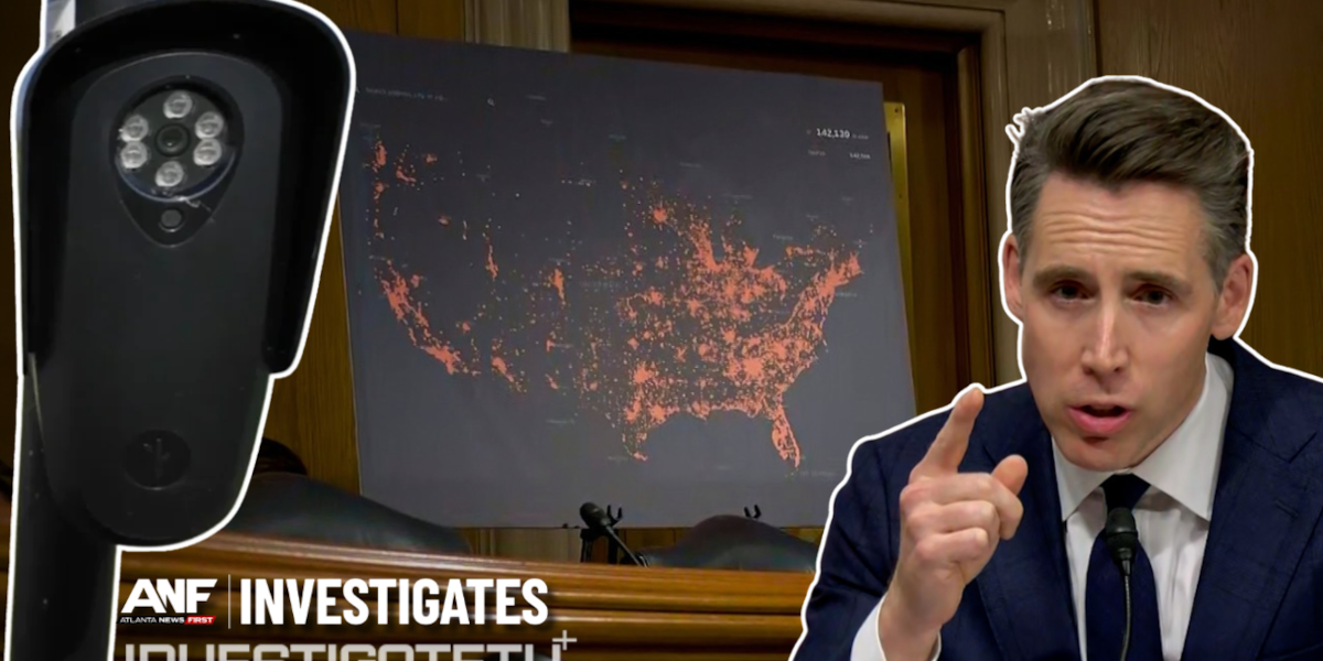 Photograph accompanying Hawley says his subcommittee should subpoena the four surveillance CEOs who skipped his hearing