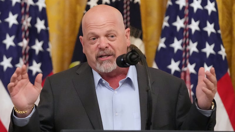 Rick Harrison speaks during an event with President Donald Trump and small business owners,...