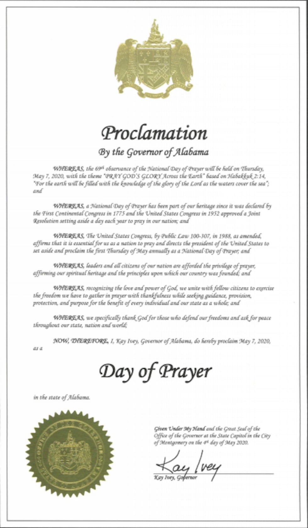 National Day of Prayer in Alabama