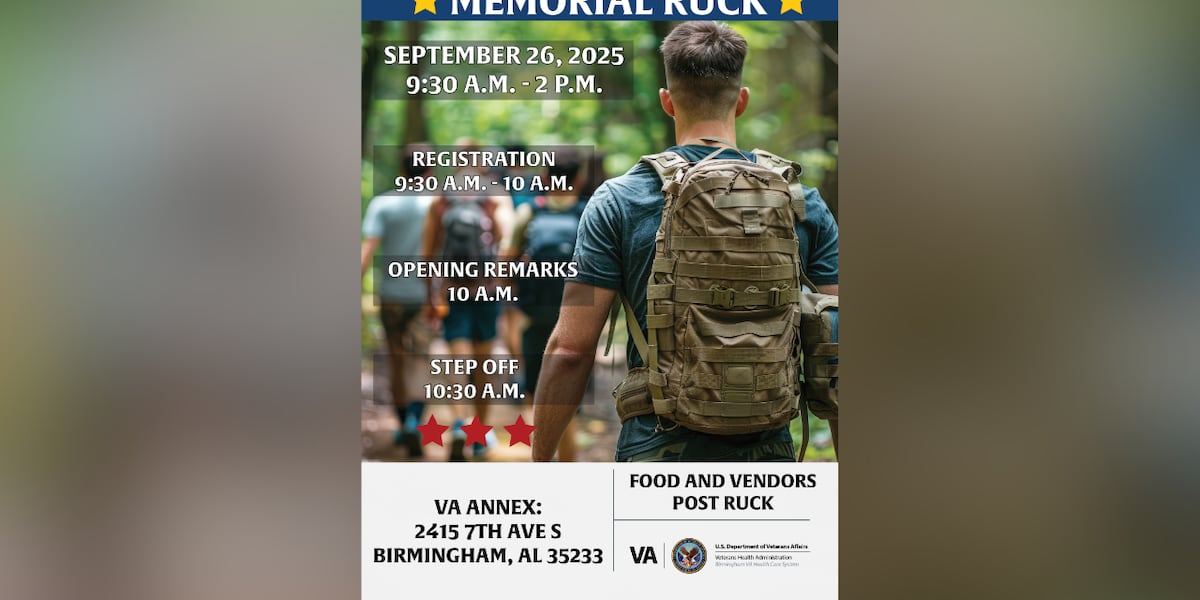 Suicide Prevention Awareness Memorial Ruck Marches coming to Alabama this September