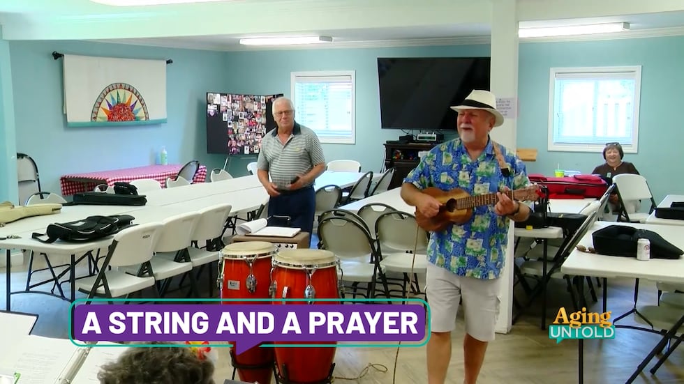 Ukes by the Sea, a ukulele group, performs uplifting music throughout South Carolina's Grand...