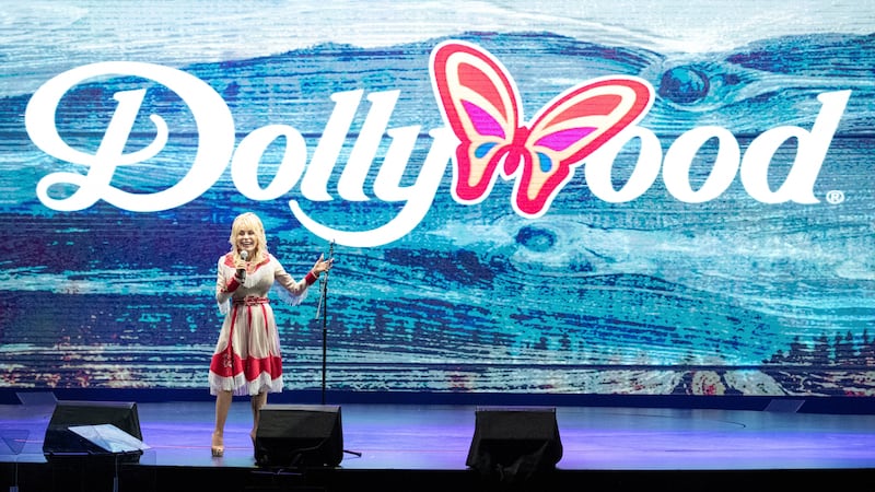 FILE - Dolly Parton appears at Dollywood's Season Passholder and Media Day in Pigeon Forge,...
