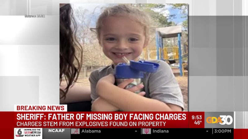 Father of missing child in Walker County facing charges