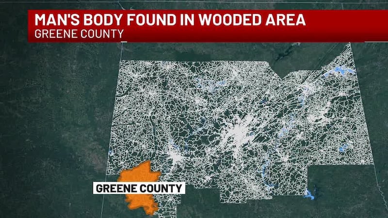Man's body found in wooded area in Greene County