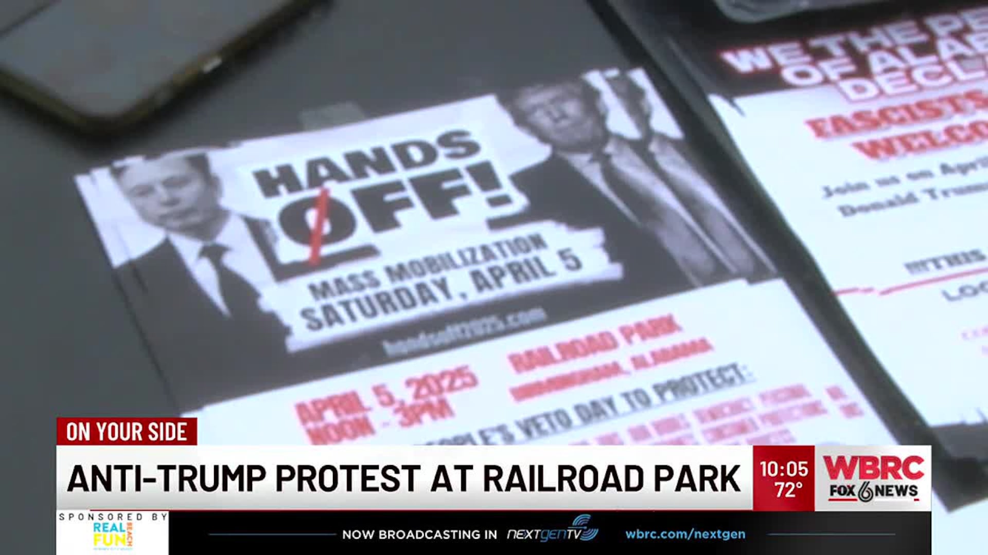 Anti-Trump protest at Railroad Park