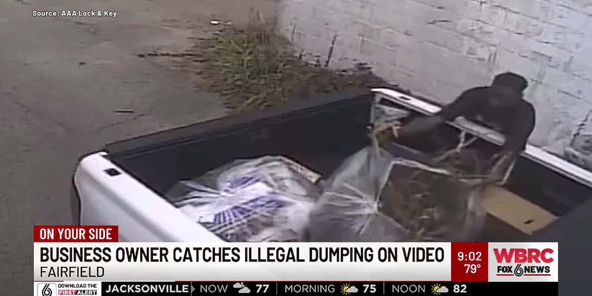 Business owner catches illegal dumping on video in Fairfield