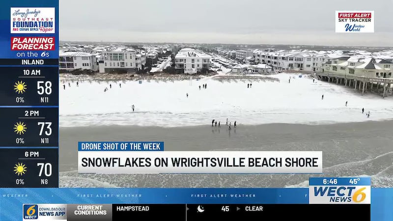 Sky Tracker: Throwback of Snowflakes in Wrightsville Beach