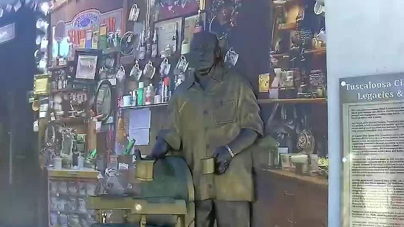 Monument now stands at Tuscaloosa’s old Howard and Linton Barbershop