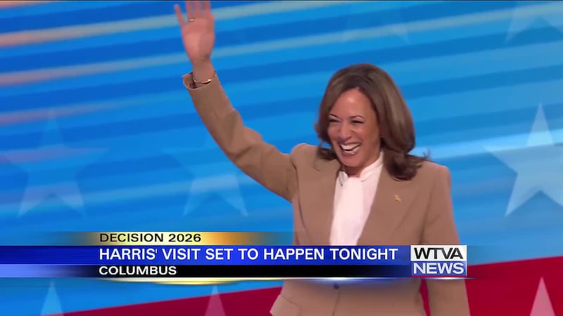 Former Vice President Kamala Harris is on her way to Columbus to campaign for U.S. Senate...