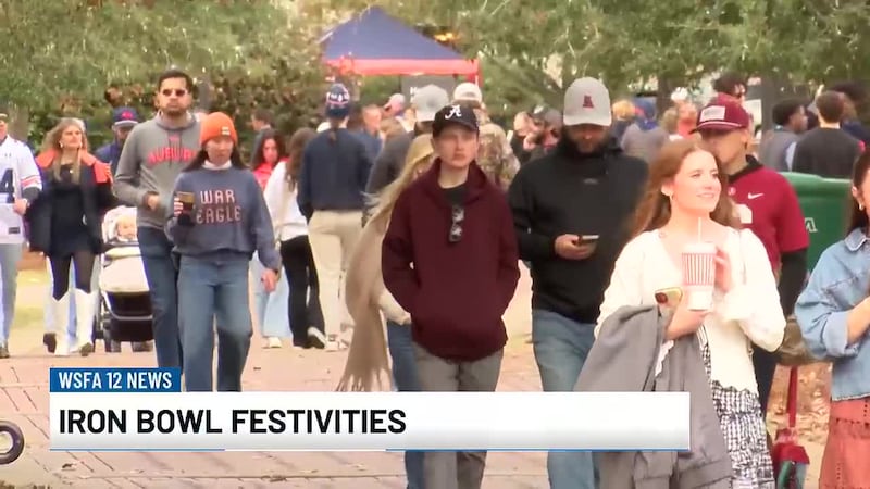 Alabama, Auburn fans tailgate ahead of Iron Bowl kickoff