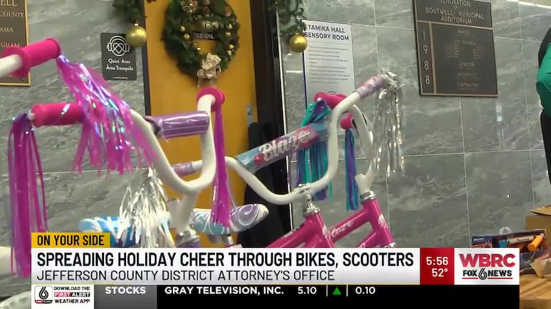 Jefferson County DA spreading holiday cheer through bikes, scooters